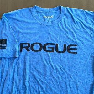 Mens L Rogue Fitness blue tee